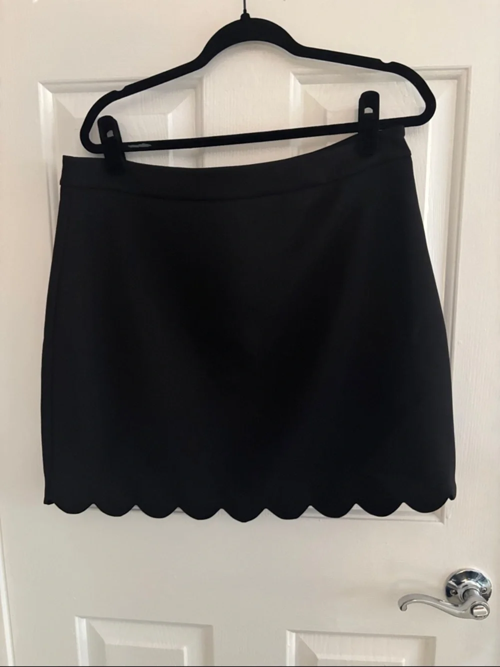 kate spade Black Scalloped Hem Mini Skirt